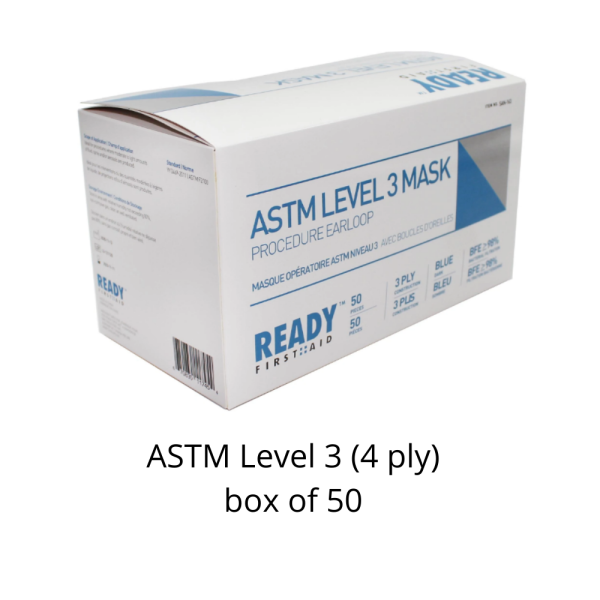 Buy Surgical Masks, ASTM Level 3 (4 ply) box of 50