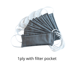 Buy Fabric mask (1ply with filter pocket), 1 pack