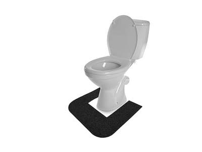 Buy Incontinence Bathroom Aid - Toilet Floor Mat Black, 1 pack