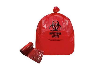 Buy Medical Disposal bags, Extra Large, 40-45 Gallon, Red, 100 pack